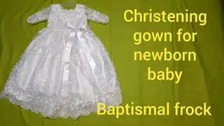 आसानी से बनाएं Christening gown, Christening gown for newborn baby, Baptismal frock,