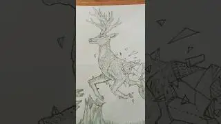 Диво олень. #art #малюнок #artist #shorts #shortvideo #митець #художник #picture