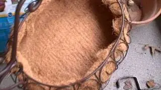 How To Insert Coco fiber liner into planter