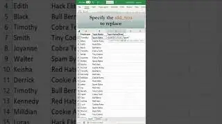 Replace a Text using SUBSTITUTE Function in Excel