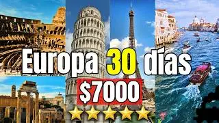 💸 EUROPA en 30 DÍAS por SOLO $7000 para 2 😱 ¡TODO INCLUIDO! 🌍✈️