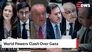 FULL SPEECHES: US vs Russia & China: Heated UNSC Clash on Gaza Conflict | AC1G