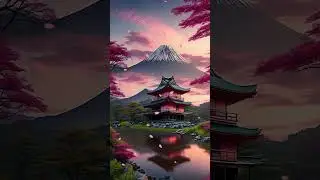 Cherry Blossom 10 #pink #Japan #flowers #spring #landscape #animation #sound #mountfuji #shorts