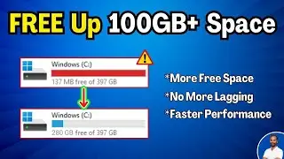 6 WAYS to FREE UP C Drive STORAGE Windows 10 & 11 (Up to 100+)🔥