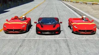 Ferrari Daytona SP3 vs Ferrari SP2 vs Ferrari SP1 at Monza GP
