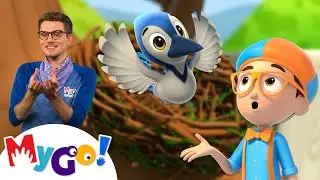 Lets Explore a Bird's nest! 🐣| Blippi | MyGo! Sign Language for Kids | Educational Videos