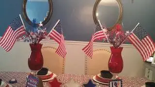 Red White and Boom Blue Tablescape 4th of July tablescape 2019 #redwhiteandboom4thofjulytable2019