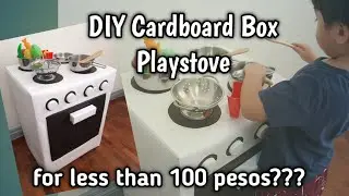 DIY Kiddie Playstove using Cardboard Box
