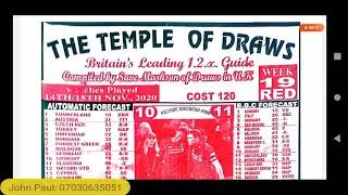 Week 19, 2020 Temple of Draws Forecasting Paper, and Week 18, 2020 Late News