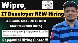 Набор персонала в Capgemini завершен | Набор разработчиков в Wipro | Всеиндийский тест Maruti Suz...