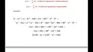 equazioni letterali con due parametri