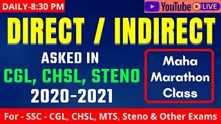 Marathon of Direct / Indirect Speech Asked in SSC Exams [2022] | SSC NARRATION | Ranjan Sir English