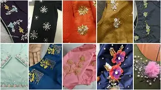 Trending Brooches blouse design #brooches #blouse