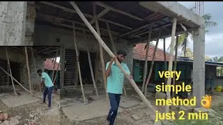 centring sheet remove work just 2 min very risky work 😬 #trending #construction #yt #viral #home
