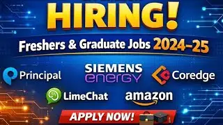 🔥 Multiple Companies Hiring: Amazon, Siemens Energy, Frontend & Full Stack Roles | Apply Now!