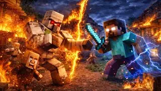 Iron Golem vs Herobrine | The Ultimate Survival Battle