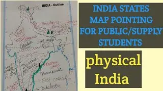 10 th class social map pointing|India physical features|Telugu Travel Master