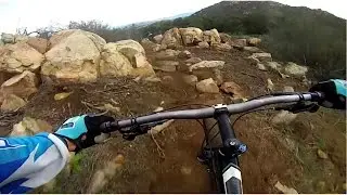 MOUNTAIN BIKING DISTORTION ENDURO 215 TRAIL! NEW SECTION WITH NEW DOUBLE!