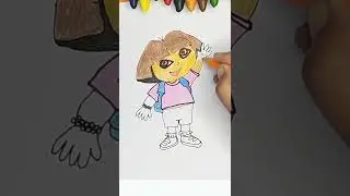 How to Color Dora I Very easy steps I Drawing for Kids and Beginners