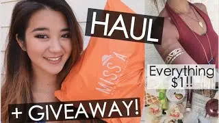 HAUL + GIVEAWAY(CLOSED) feat. ShopMissA | $1 Makeup, Jewelry, Flash Tats, & more!