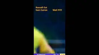 Russell | Out Sam Curron | & | Cummins 30 Run in | Sam Curron Over