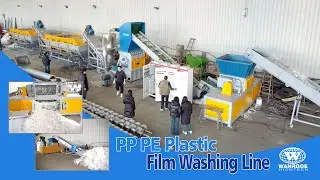 Automatic PP/PE Agricultural Soft Plastic Film Washing Line with Plastic Recycling Crusher&Desander