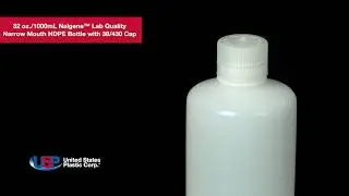 1000mL Nalgene&trade; Lab Quality Narrow Mouth HDPE Bottle with 38/430 Cap  | U.S. Plastic Corporation&reg;