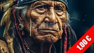 Dramatic Elder Portrait &mdash; Native American HD Stock Footage