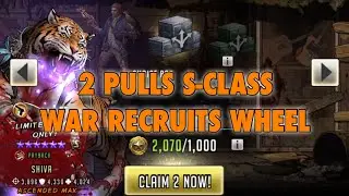 2 PULLS S-CLASS WAR RECRUITS WHEEL OPENING! WAR TOKENS WHEEL UPDATE - Walking Dead RTS