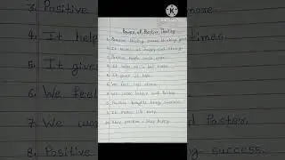 Power of positive thinking#shorts#10linesessay