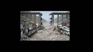 Floods destroy bridges in Myanmar #shortvideo #viralvideo