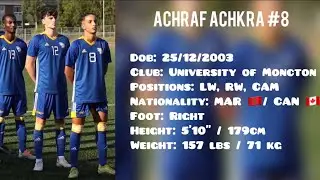 ACHKRA Achraf | Highlights 2022 | University Of Moncton (Aigles Bleus)