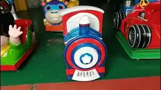Indoor Amusement Kiddie Ride Coin Operated British Style Little Train Swing Car Machine