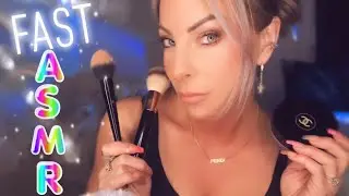 ASMR Fast BUT Gentle Doing Your Makeup | ASMR Personal Attention Semi Inaudible Whisper