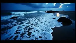 When silence feels heavy, let the sea speak 🌙 | Sea wave relaxing sleep sounds for insomnia