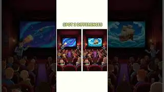 Can You Spot 3 Differences in 10 Seconds? 🍿 Movie Theater Brain Teaser Challenge! #brainbreaks