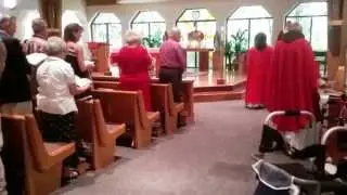 Charlotte's first altar server entrance