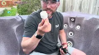Remove broken or stuck rotating beachcomber hot tub jet
