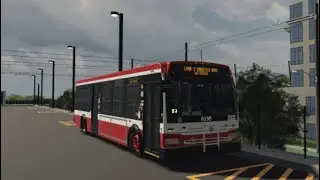 Roblox Toronto Transit Commission Orion 07.501 NG #8191 on the line 2 Shuttle to Kipling station   