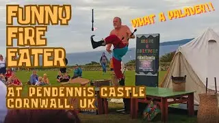 LAUGH-OUT-LOUD ENTERTAINMENT: JUGGLING and FIRE EATING FUN at PENDENNIS CASTLE in CORNWALL, UK