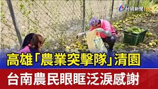 高雄「農業突擊隊」清園 台南農民眼眶泛淚感謝