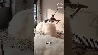 Как распушить вату с помощью бантика