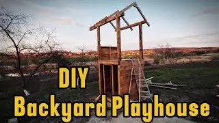 Building My Kids' Dream Backyard Playhouse at Sunset 🌅