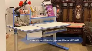 Smart desk for Kids - B&agrave;n học n&acirc;ng hạ chiều cao #BanGheThongMinh​ #BanGheChongGu​ #BanHocThongMinh