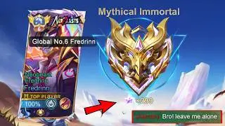 MY LAST MATCH BEFORE 300⭐ STARS | TOP GLOBAL FREDRINN FULL GAMEPLAY - MLBB