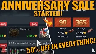 РАСПРОДАЖА К ЮБИЛЕЮ УЖЕ НАЧАЛАСЬ! ВСЁ В ИГРЕ СО СКИДКОЙ 50%! - War Thunder