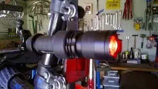 Bright Bike Tail Light from RED Flashlight