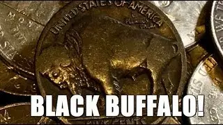 The Black Buffalo! & Semi-Key Date Jefferson Nickel!!! Amazing Shape!