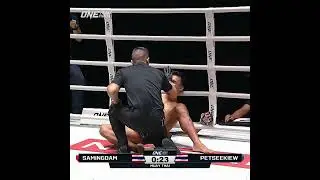 GOOD NIGHT 😴 Samingdam puts Petseekiew to SLEEP in Round 1! #ONEFridayFights67