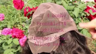 Alipop Hair in ALIexpress 100% human hair Full lace wig 12inch  body